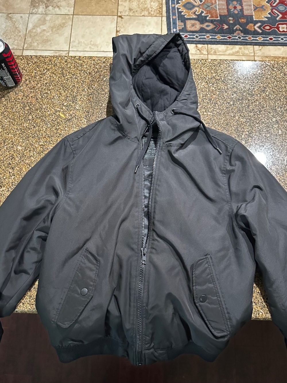 H&M Hooded Bomber Jacket (men’s) Divided Black Tag
